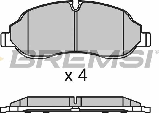 Bremsi BP3651 - Тормозные колодки, дисковые, комплект autosila-amz.com