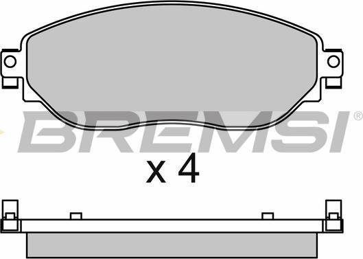 Bremsi BP3653 - Тормозные колодки, дисковые, комплект autosila-amz.com