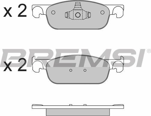 Bremsi BP3662 - Тормозные колодки, дисковые, комплект autosila-amz.com