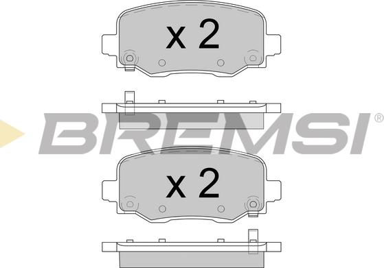 Bremsi BP3604 - Тормозные колодки, дисковые, комплект autosila-amz.com