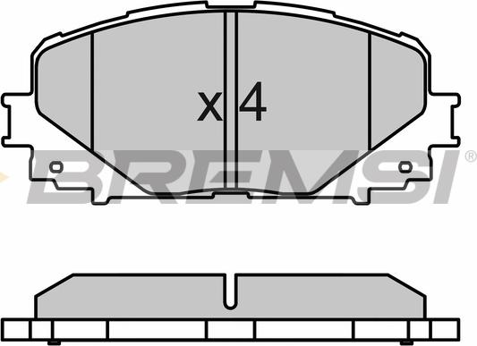 Bremsi BP3600 - Тормозные колодки, дисковые, комплект autosila-amz.com