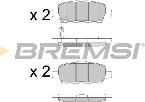 Bremsi BP3608 - Тормозные колодки, дисковые, комплект autosila-amz.com