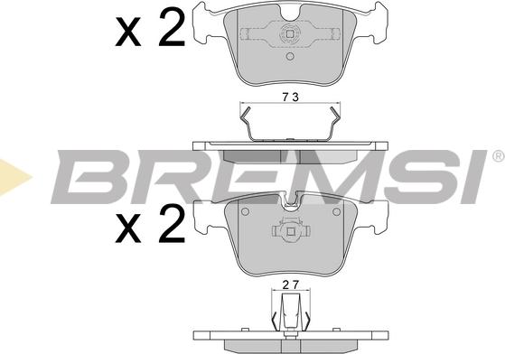 Bremsi BP3610 - Тормозные колодки, дисковые, комплект autosila-amz.com