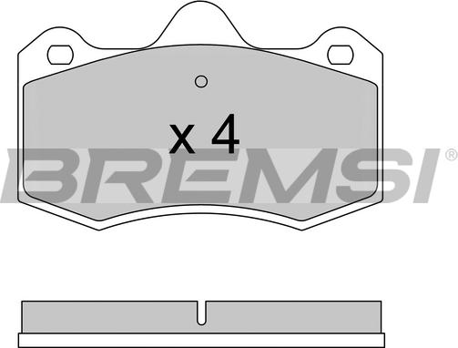 Bremsi BP3617 - Тормозные колодки, дисковые, комплект autosila-amz.com