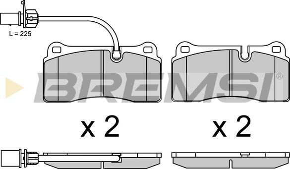 Bremsi BP3689 - Тормозные колодки, дисковые, комплект autosila-amz.com