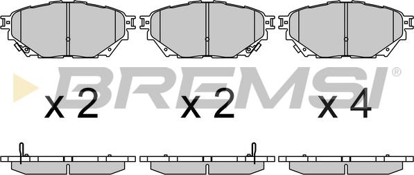 Bremsi BP3685 - Тормозные колодки, дисковые, комплект autosila-amz.com