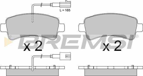 Bremsi BP3681 - Тормозные колодки, дисковые, комплект autosila-amz.com