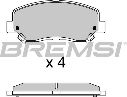 Bremsi BP3635 - Тормозные колодки, дисковые, комплект autosila-amz.com