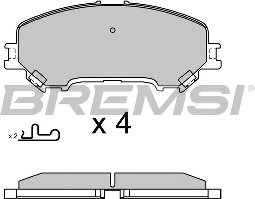 Bremsi BP3629 - Тормозные колодки, дисковые, комплект autosila-amz.com