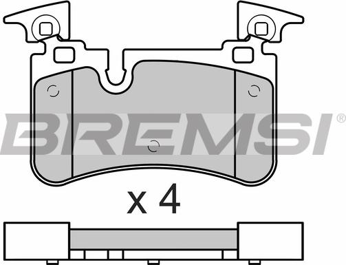 Bremsi BP3676 - Тормозные колодки, дисковые, комплект autosila-amz.com