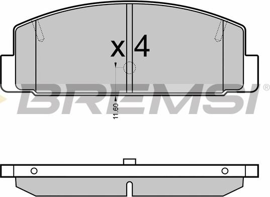 Bremsi BP3090 - Тормозные колодки, дисковые, комплект autosila-amz.com