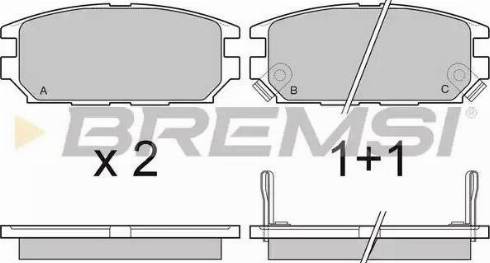 Bremsi BP3046 - Тормозные колодки, дисковые, комплект autosila-amz.com