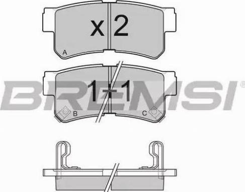 Bremsi BP3043 - Тормозные колодки, дисковые, комплект autosila-amz.com