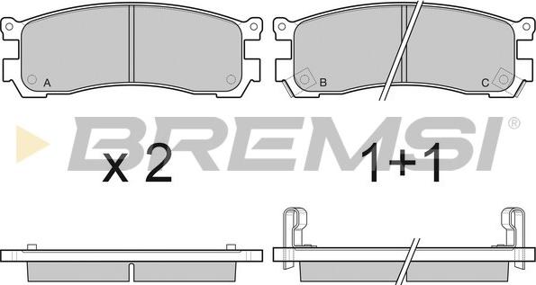 Bremsi BP3054 - Тормозные колодки, дисковые, комплект autosila-amz.com