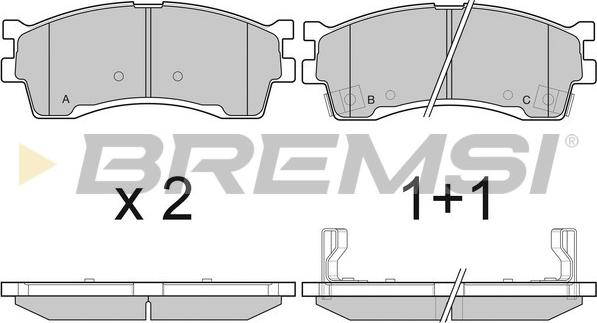 Bremsi BP3055 - Тормозные колодки, дисковые, комплект autosila-amz.com