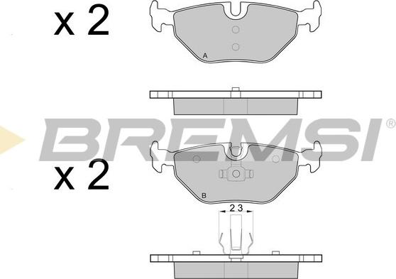 Bremsi BP3051 - Тормозные колодки, дисковые, комплект autosila-amz.com
