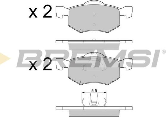 Bremsi BP3058 - Тормозные колодки, дисковые, комплект autosila-amz.com