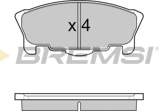 Bremsi BP3065 - Тормозные колодки, дисковые, комплект autosila-amz.com