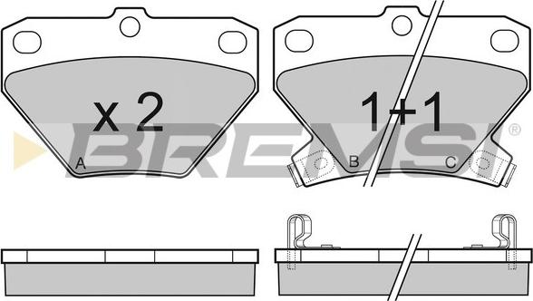 Bremsi BP3061 - Тормозные колодки, дисковые, комплект autosila-amz.com