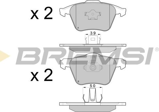 Bremsi BP3062 - Тормозные колодки, дисковые, комплект autosila-amz.com