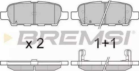 Bremsi BP3067 - Тормозные колодки, дисковые, комплект autosila-amz.com