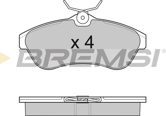 Bremsi BP3009 - Тормозные колодки, дисковые, комплект autosila-amz.com