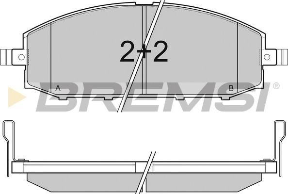 Bremsi BP3007 - Тормозные колодки, дисковые, комплект autosila-amz.com