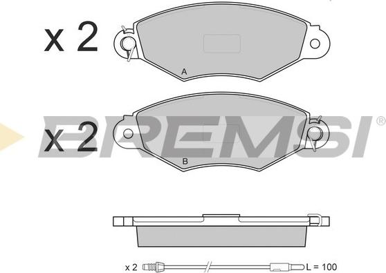 Bremsi BP3019 - Тормозные колодки, дисковые, комплект autosila-amz.com