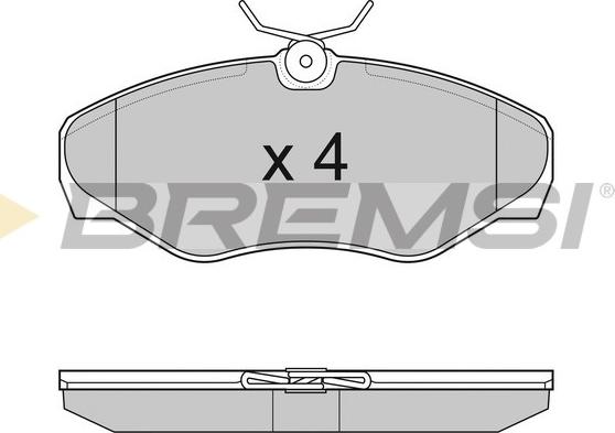 Bremsi BP3012 - Тормозные колодки, дисковые, комплект autosila-amz.com