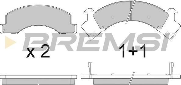 Bremsi BP3084 - Тормозные колодки, дисковые, комплект autosila-amz.com