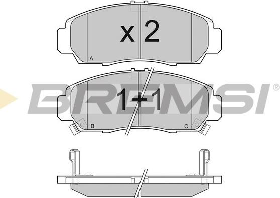 Bremsi BP3083 - Тормозные колодки, дисковые, комплект autosila-amz.com