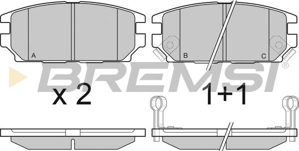 Bremsi BP3034 - Тормозные колодки, дисковые, комплект autosila-amz.com