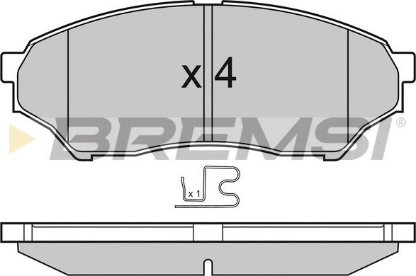 Bremsi BP3036 - Тормозные колодки, дисковые, комплект autosila-amz.com