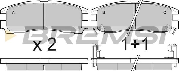 Bremsi BP3038 - Тормозные колодки, дисковые, комплект autosila-amz.com