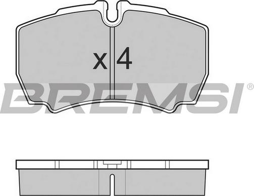 Bremsi BP3025TR - Тормозные колодки, дисковые, комплект autosila-amz.com