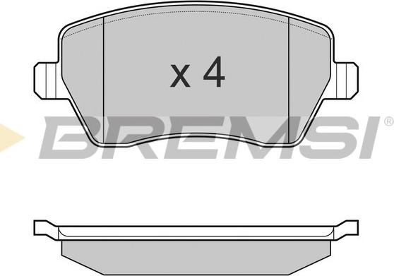 Bremsi BP3026 - Тормозные колодки, дисковые, комплект autosila-amz.com