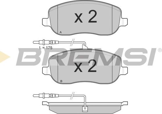 Bremsi BP3028 - Тормозные колодки, дисковые, комплект autosila-amz.com