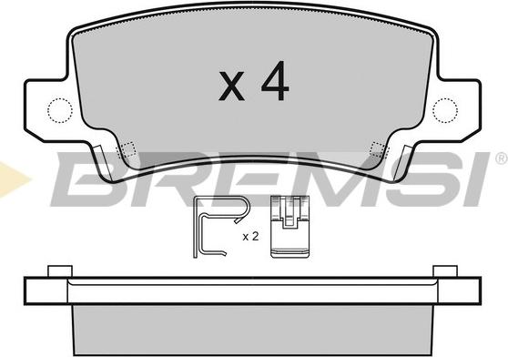 Bremsi BP3070 - Тормозные колодки, дисковые, комплект autosila-amz.com