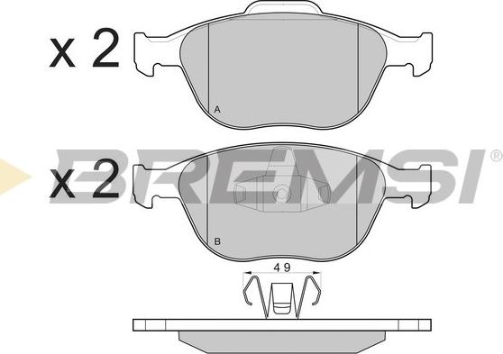 Bremsi BP3078 - Тормозные колодки, дисковые, комплект autosila-amz.com