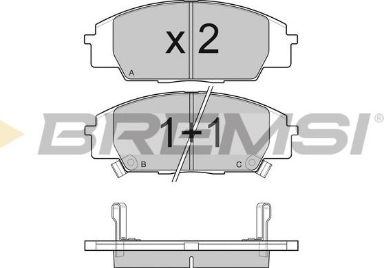 Bremsi BP3077 - Тормозные колодки, дисковые, комплект autosila-amz.com