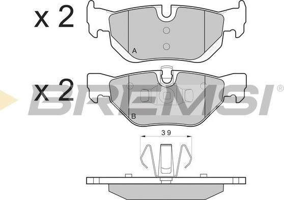 Bremsi BP3194 - Тормозные колодки, дисковые, комплект autosila-amz.com