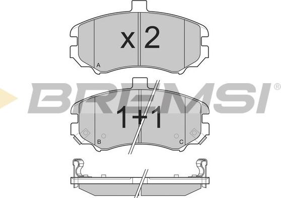 Bremsi BP3197 - Тормозные колодки, дисковые, комплект autosila-amz.com