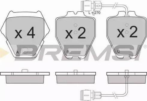 Bremsi BP3149 - Тормозные колодки, дисковые, комплект autosila-amz.com