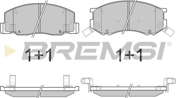 Bremsi BP3144 - Тормозные колодки, дисковые, комплект autosila-amz.com