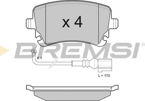 Bremsi BP3140 - Тормозные колодки, дисковые, комплект autosila-amz.com