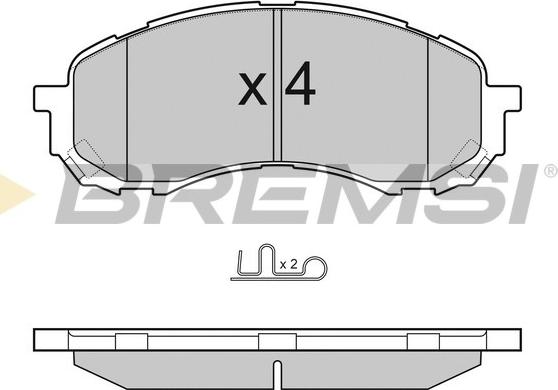 Bremsi BP3141 - Тормозные колодки, дисковые, комплект autosila-amz.com