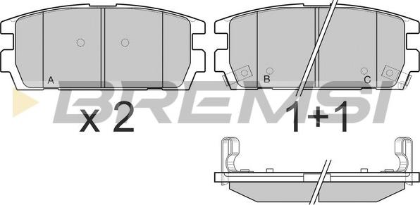 Bremsi BP3143 - Тормозные колодки, дисковые, комплект autosila-amz.com