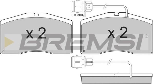 Bremsi BP3152 - Тормозные колодки, дисковые, комплект autosila-amz.com