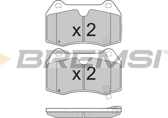 Bremsi BP3165 - Тормозные колодки, дисковые, комплект autosila-amz.com