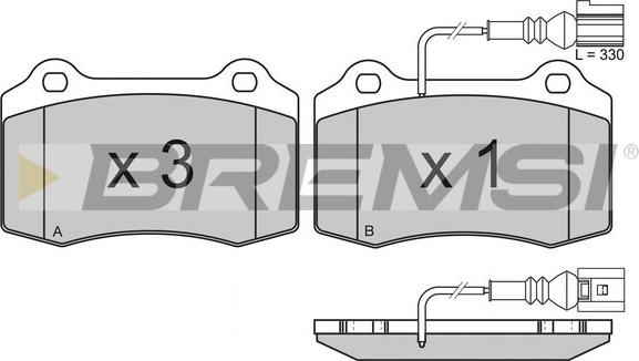 Bremsi BP3161 - Тормозные колодки, дисковые, комплект autosila-amz.com